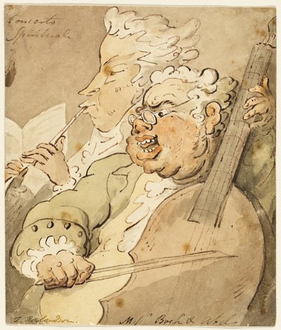 Concerto Spirituale [z] posłańcami Boch i Abel autorstwa Thomas Rowlandson