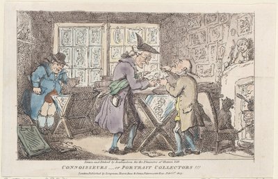 Koneserzy-lub kolekcjonerzy portretów!!!, 1807., 1807. autorstwa Thomas Rowlandson