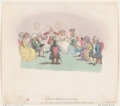 Rozmowa, 20 marca 1803., 20 marca 1803. autorstwa Thomas Rowlandson