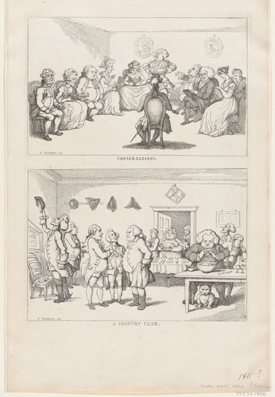 Rozmowa i Klub Country, 1806-11., 1806-11. autorstwa Thomas Rowlandson