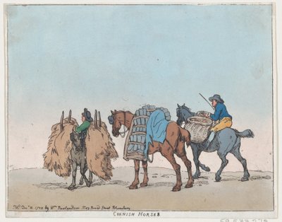 Cornish Horses, 29 grudnia 1788 r., 29 grudnia 1788 r. autorstwa Thomas Rowlandson