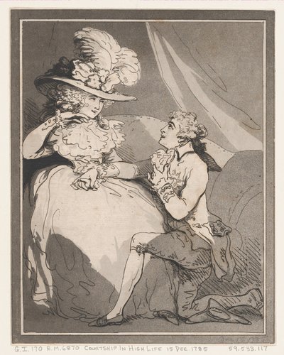 Zaloty w High Life, 15 grudnia 1785., 15 grudnia 1785. autorstwa Thomas Rowlandson
