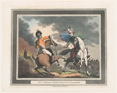 Nacięcie i udo chronią nową osłonę, 1798., 1798. autorstwa Thomas Rowlandson