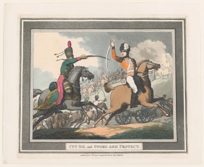Cut Six i Sword Arm Protect, 1 września 1798., 1 września 1798. autorstwa Thomas Rowlandson