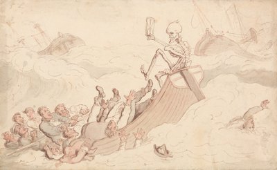 Śmierć, która została pilotem autorstwa Thomas Rowlandson