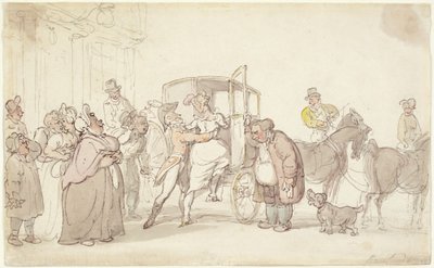Scena pożegnania autorstwa Thomas Rowlandson