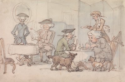 Goście restauracji „Chop Shop” autorstwa Thomas Rowlandson