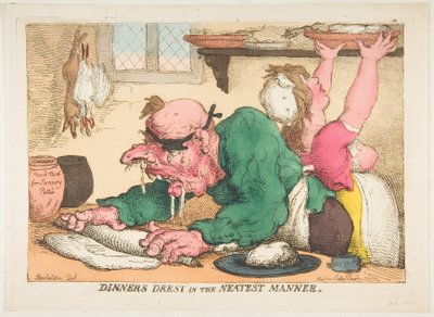 Kolacje Drest w najczystszej formie, październik 1811. autorstwa Thomas Rowlandson