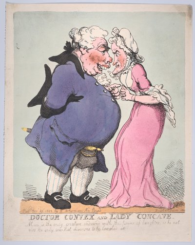 Doktor Convex i Lady Concave, 20 listopada 1802, 20 listopada 1802. autorstwa Thomas Rowlandson