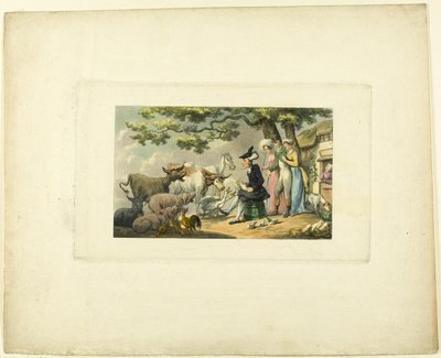 Doctor Syntax Drawing After Nature, z trasy Doctor Syntax autorstwa Thomas Rowlandson