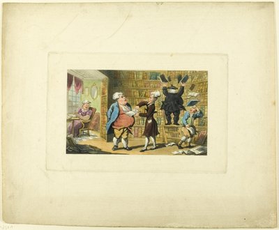 Doctor Syntax i Book Seller, z The Tour of Doctor Syntax autorstwa Thomas Rowlandson