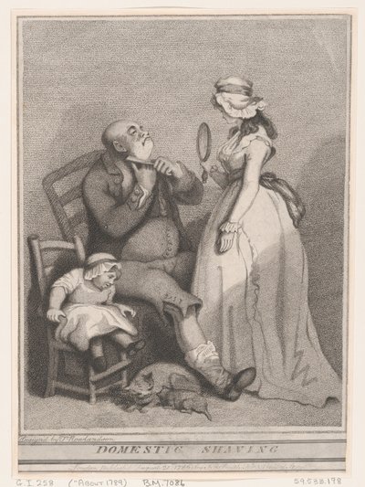 Golenie w domu autorstwa Thomas Rowlandson