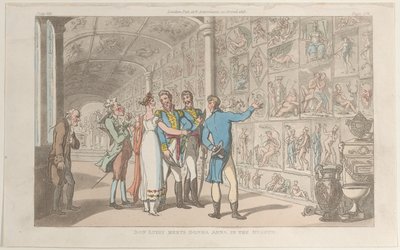 Don Luigi spotyka Donnę Annę w Muzeum, z Neapolu i Campagna Felice: w..., 1 czerwca 1815. autorstwa Thomas Rowlandson