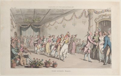 Bal Don Luigiego z Neapolu i Campagna Felice: w serii listów Add..., 1 czerwca 1815. autorstwa Thomas Rowlandson