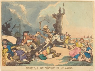 Upadek monopolu w 1800 autorstwa Thomas Rowlandson