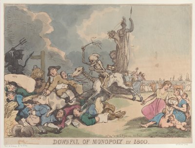 Upadek Monopoly w 1800 r., 14 sierpnia 1800 r., 14 sierpnia 1800 r. autorstwa Thomas Rowlandson