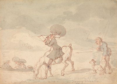 Dr Syntax rysujący jezioro autorstwa Thomas Rowlandson
