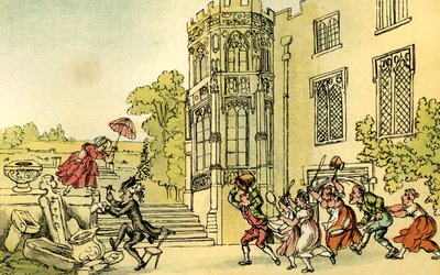„Dr Syntax i pszczoły” autorstwa Thomas Rowlandson