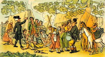 „Dr Syntax i Cyganie” autorstwa Thomas Rowlandson