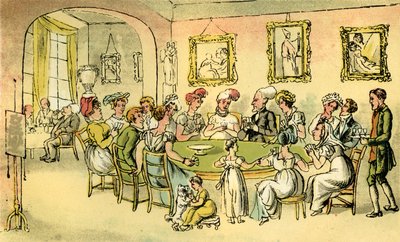 „Dr Syntax na przyjęciu karcianym” autorstwa Thomas Rowlandson