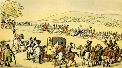 „Dr Syntax na przeglądzie” autorstwa Thomas Rowlandson