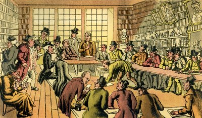„Dr Syntax na aukcji” autorstwa Thomas Rowlandson