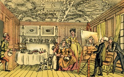 „Dr Syntax maluje portret” autorstwa Thomas Rowlandson