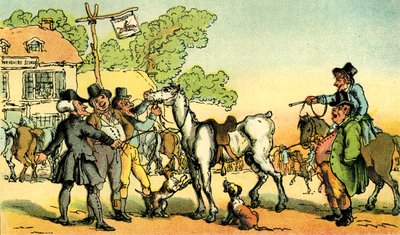 „Dr Syntax sprzedaje Grizzle” autorstwa Thomas Rowlandson