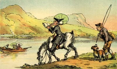 „Dr Syntax szkicuje jezioro” autorstwa Thomas Rowlandson