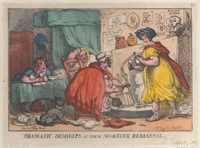Dram-a-tic Demireps na ich porannej próbie, 30 września 1810 r., 30 września 1810 r. autorstwa Thomas Rowlandson