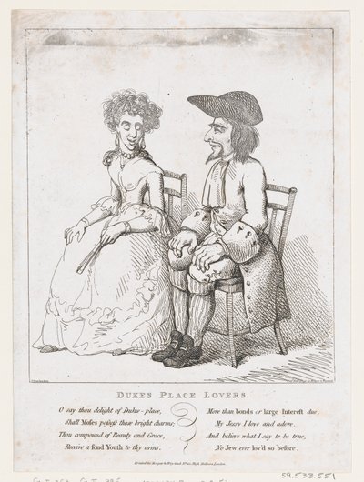 Dukes Place Lovers, 21 lutego 1797., 21 lutego 1797. autorstwa Thomas Rowlandson