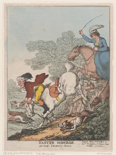 Poniedziałek Wielkanocny, czyli The Cockney Hunt, 14 lipca 1807 r., 14 lipca 1807 r. autorstwa Thomas Rowlandson