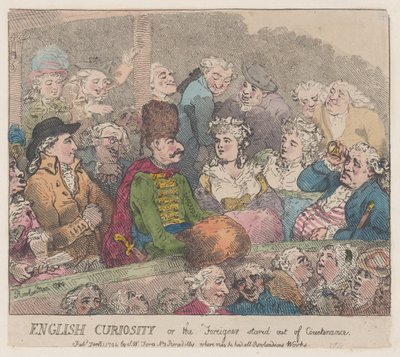 Angielska ciekawość, czyli cudzoziemiec wyszedł z twarzy, 1 stycznia 1794 r., 1 stycznia 1794 r. autorstwa Thomas Rowlandson