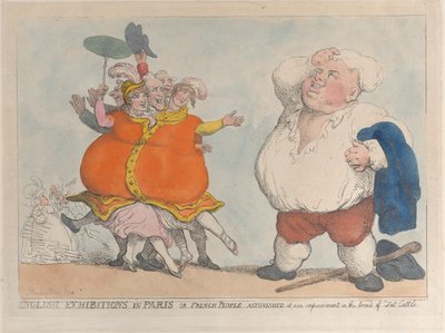 Wystawy angielskie w Paryżu czy Francuzi zdziwieni naszym udoskonaleniem rasy ..., 1812. autorstwa Thomas Rowlandson