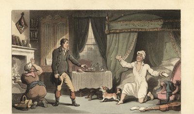 Angielski dżentelmen odbiera list od swojej rodziny autorstwa Thomas Rowlandson