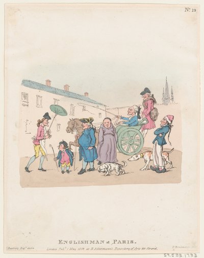 Anglik w Paryżu, 1 maja 1803, 1 maja 1803. autorstwa Thomas Rowlandson