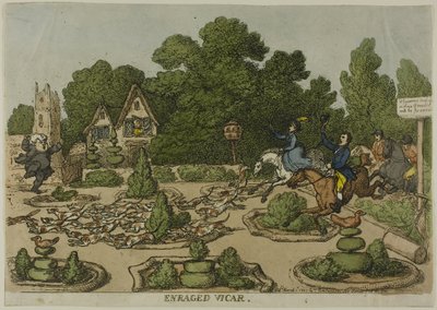 Rozwścieczony wikariusz, z nieszczęść ludzkiego życia autorstwa Thomas Rowlandson