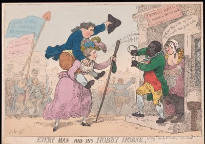 Każdy człowiek ma swojego Hobby Horse, pub. 1784 (grawerowanie ręcznie kolorowane) autorstwa Thomas Rowlandson