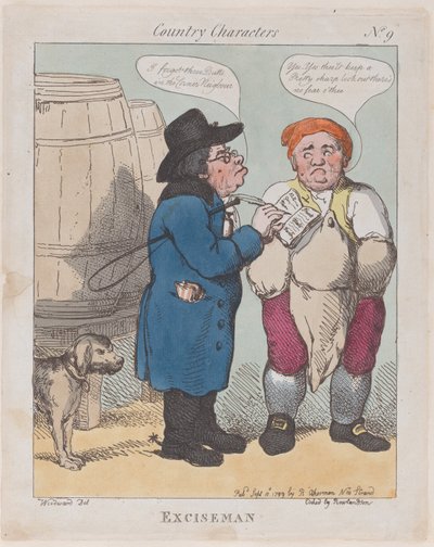 Akcyzator, 10 września 1799 r., 10 września 1799 r. autorstwa Thomas Rowlandson