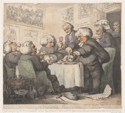 Uczta stypendystów autorstwa Thomas Rowlandson