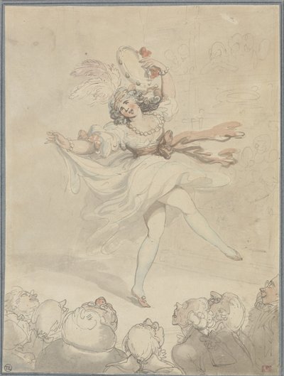 Tancerka z tamburynem autorstwa Thomas Rowlandson