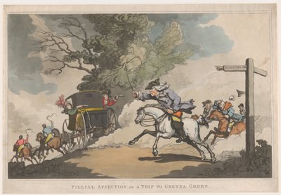 Miłość synowska, czyli wycieczka do Gretna Green autorstwa Thomas Rowlandson