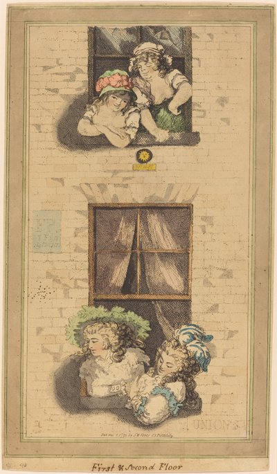 Pierwsze i drugie piętro autorstwa Thomas Rowlandson