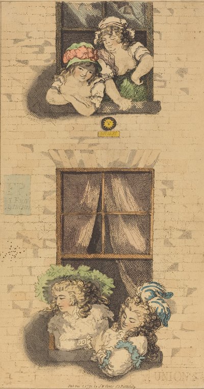 Pierwsze i drugie piętro, opublikowane w 1791 r. autorstwa Thomas Rowlandson