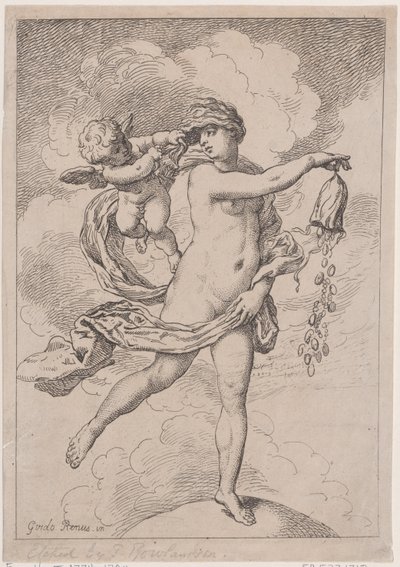 Fortuna z torebką, 1795-99., 1795-99. autorstwa Thomas Rowlandson
