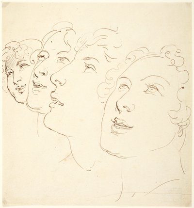 Cztery głowy autorstwa Thomas Rowlandson