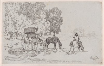 Leżanka na czterech kołach autorstwa Thomas Rowlandson