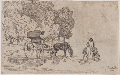 Czterokołowy szezlong, 10 kwietnia 1785., 10 kwietnia 1785. autorstwa Thomas Rowlandson