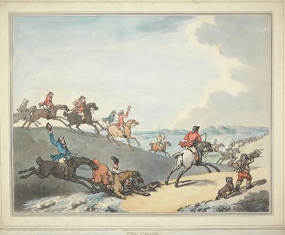 Polowanie na lisy [zestaw sześciu]:   2. Pościg autorstwa Thomas Rowlandson