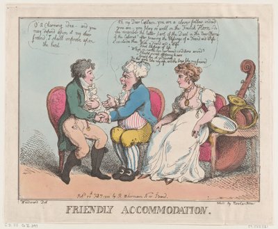 Przyjazne zakwaterowanie, 25 lutego 1802, 25 lutego 1802. autorstwa Thomas Rowlandson